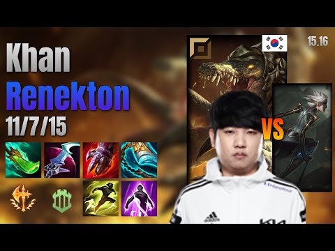 Khan Top Renekton vs Camille lol KR solo rank Full Game 15.16 | 칸 레넥톤 vs 카밀