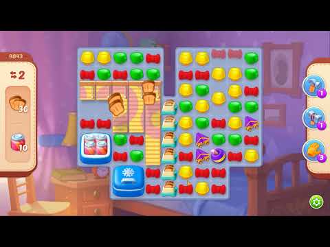 Homescapes Level 9843 No Boosters Gameplay