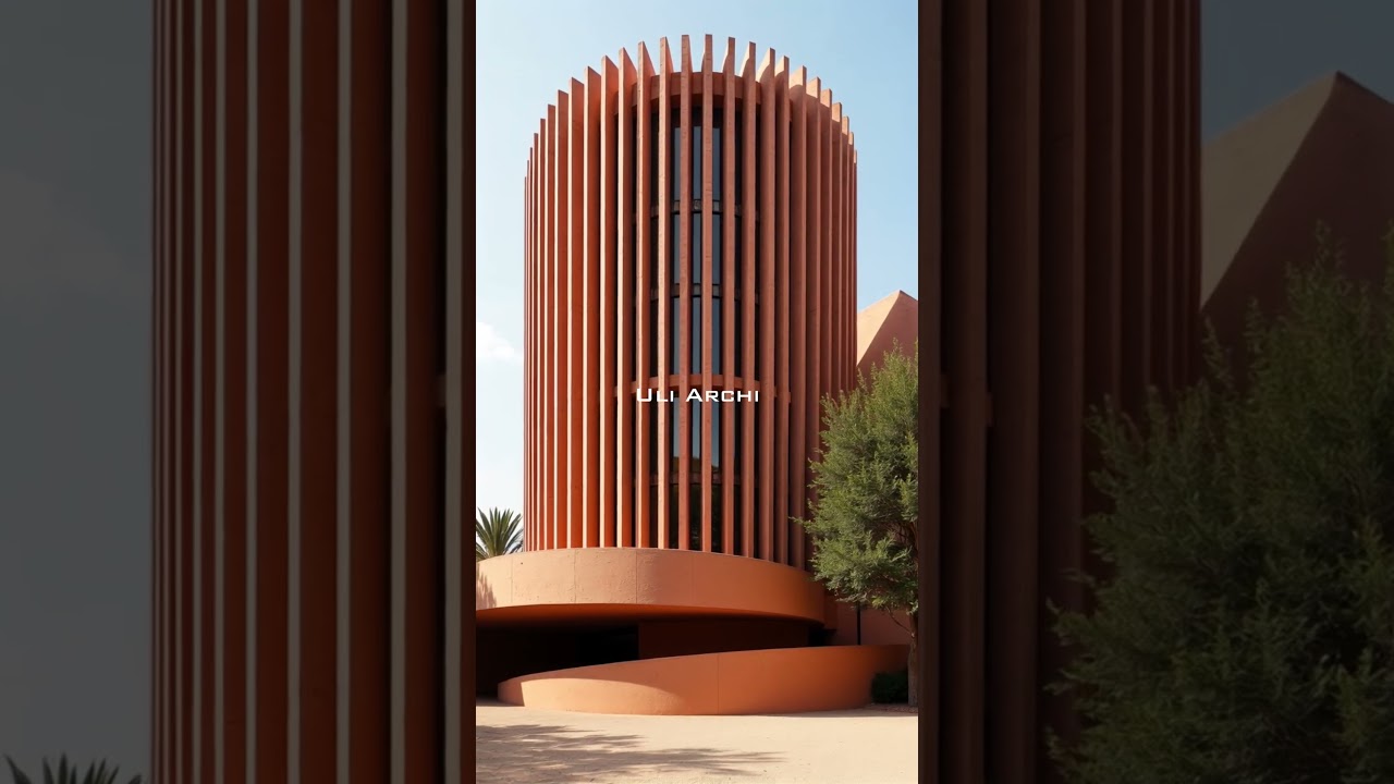 Futuristic Architecture in the Heart of the Desert! 🏜️🔥 #architecture #futuristicarchitecture #short