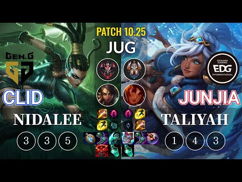 GEN Clid Nidalee vs EDG JunJia Taliyah Jungle - KR Patch 10.25