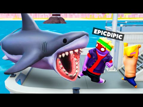 Shark Eaten My Friend In Gang Beast !!!!