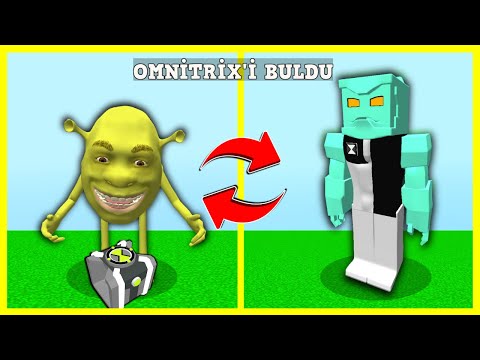 BEBEK SHREK OMNİTRİX'İ BULDU ELMAS KAFAYA DÖNÜŞTÜ! 😱 - Minecraft