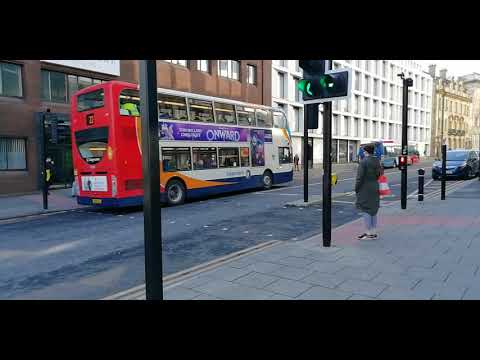 Buses at Market Street and John Dobson Street (12/03/2020)