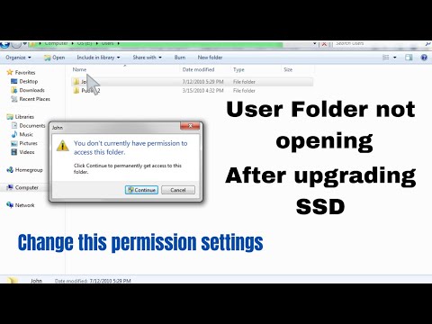 Cannot access files from old windows hard drive ।। How to access user folder on old hard disk