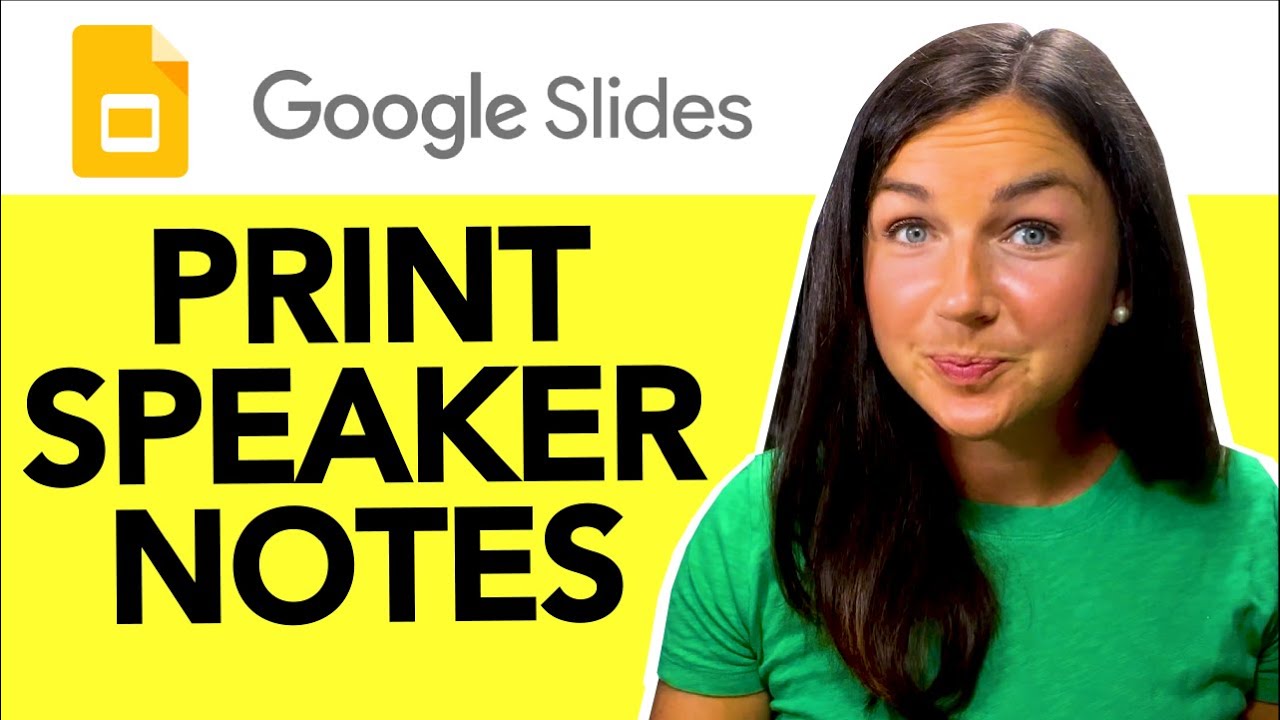 Google Slides: How to Print Speaker Notes