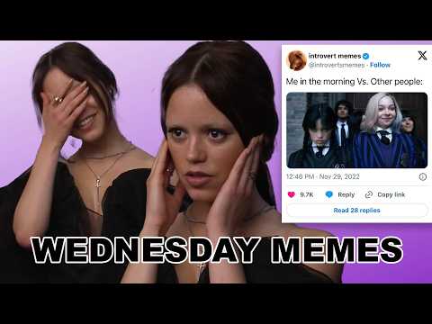 The Cast of Wednesday React to Wednesday Memes | Meme, Myself, and I