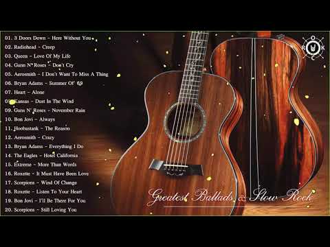Acoustic Rock -  Greatest Ballads & Slow Rock Songs 80s   90s