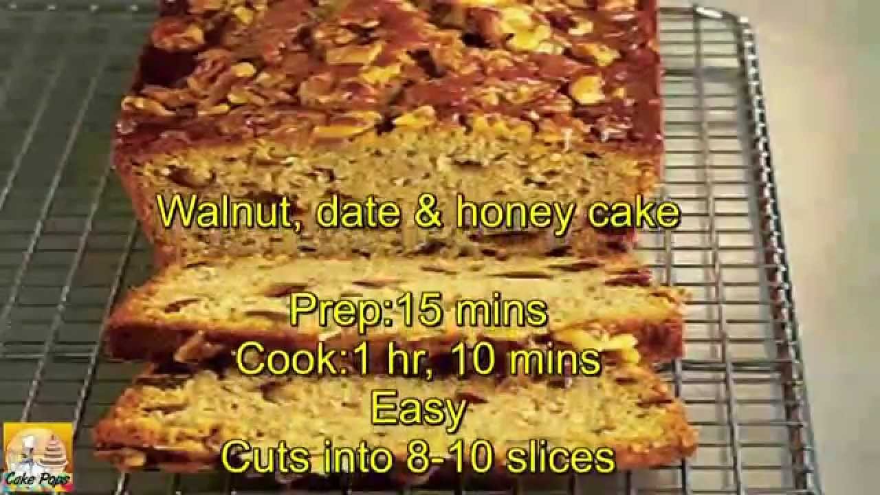 Walnut, date & honey cake video thumbnail