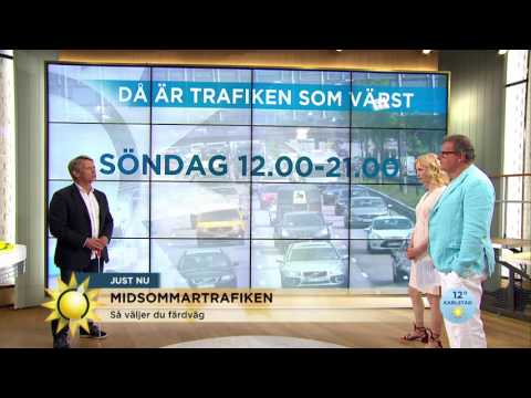 Midsommartrafiken: här är vägarna du ska undvika - Nyhetsmorgon (TV4)
