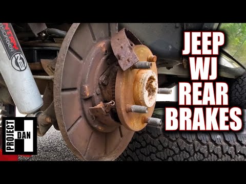JEEP GRAND CHEROKEE WJ 1999-2004 E BRAKE & REAR BRAKES - PARKING BRAKE SERVICE (LOST VIDEO 2)