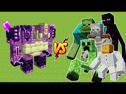 Ender Guardian VS Mutant Beasts | Minecraft Mob Battle