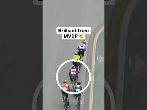 A masterpiece from Mathieu Van der Poel 🚀 #shorts #cycling