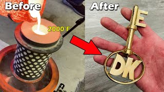 Casting A Golden Donkey Kong Boss Key From Nintendo 64 - Metal Casting At Home