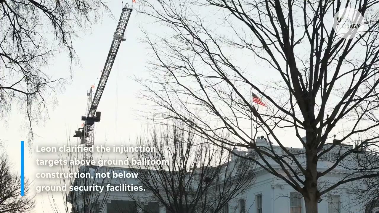 Judge halts White House ballroom as Trump reveals hospital part of project