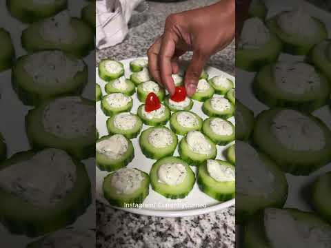 Cucumber 🥒 cream cheese bites - appetizers #appetizer #summerfood #recipe