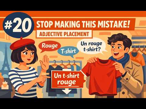 #20 "Un t-shirt rouge" π | Stop making this French grammar mistake! (A1) #podcast #learning