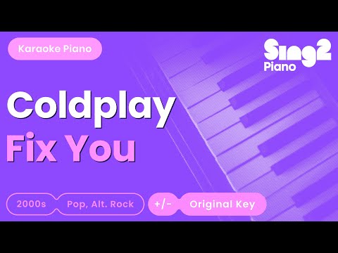 Coldplay - Fix You (Piano Karaoke Visualiser)