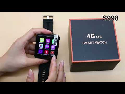 S998 Android 4G Smart Watch With Sim Card 2.64 Inch Big Screen 3GB+32GB GPS Dual Camera Video Call