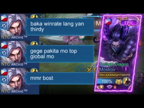 MOSKOV GOLD LANE! THEY CALLED ME MMR BOOSTER BECAUSE OF MY WINRATE, I SHOWED THEM SKILLS! - MLBB