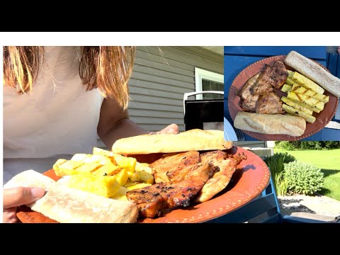 Marinaded Grilled Chicken and Honey Glazed Pineapple on the GRILL.