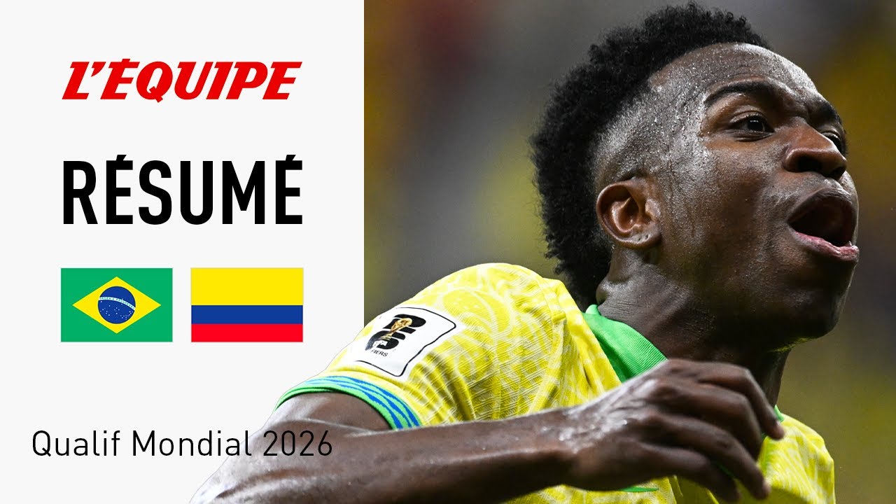 Qualif Mondial 2026 - Un but exceptionnel de Vinicius Jr. délivre le Brésil face à la Colombie