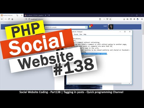 Social Website from scratch Part 8 Profile Page Top Bar | PHP | HTML | CSS | MYSQL Database
