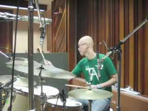 Bro playing drums at Sunset Sound