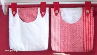 Porta Fraldas Varão Borboletas Vermelha | Ref: 48281