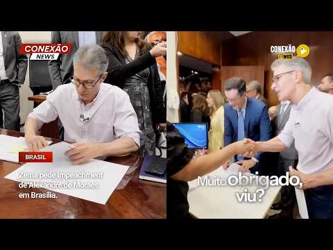 Vídeo: Zema pede impeachment de Alexandre de Moraes em Brasília.