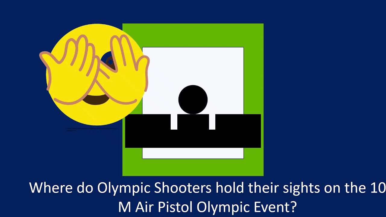 Where do Olympic Shooters hold their sights on the 10 M Air Pistol Olympic Event