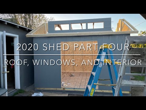 Building a Costco Yardline Stirling Shed Part 4: Roofing, Windows, and Interior