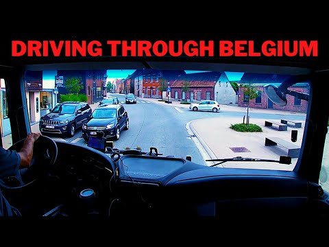 POV Truck Driving - Belgium Roads | CV Driving Mercedes Actros | Cabin View