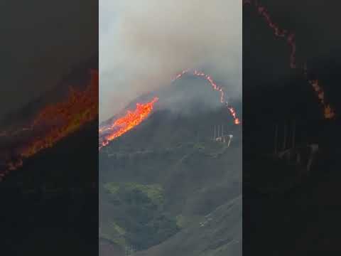 Continúa terrible, incendio en Abrego norte de Santander ￼
