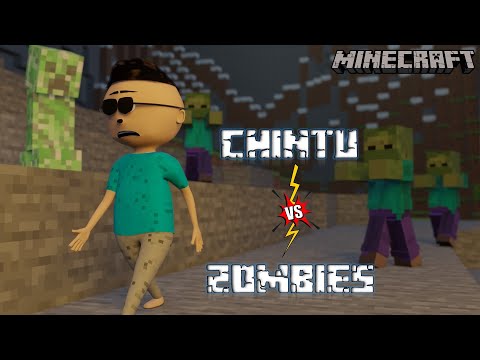 Let's Smile - CHINTU VS ZOMBIES | Chintu In Minecraft #1 | LET'S SMILE | Minecraft Gaming Animation