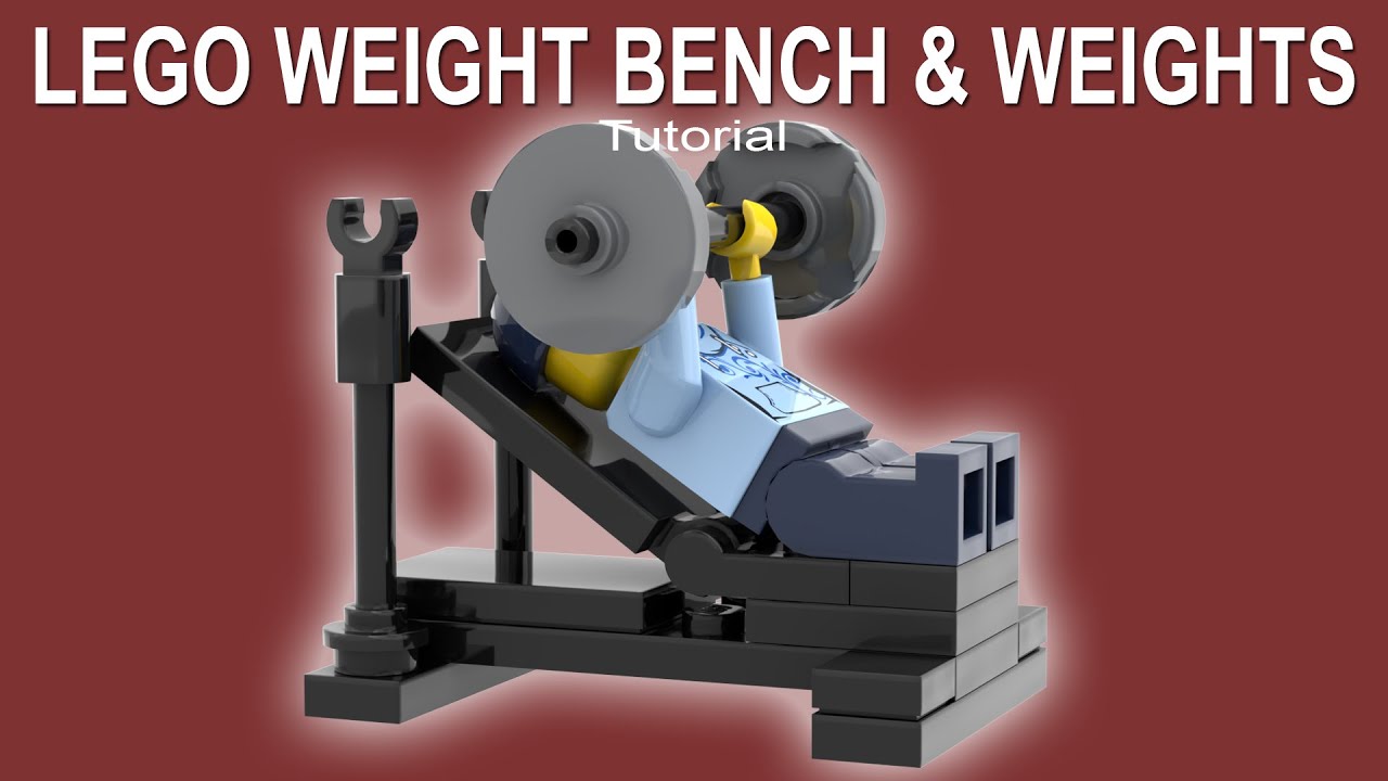 How To Build A LEGO Weight Bench & Weights Using LEGO Bricks & Pieces | Custom LEGO Tutorial