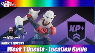 How To Complete All Week 1 Quests - Easy Location Guide - Fortnite Chapter 3 Season 3 Vibin'