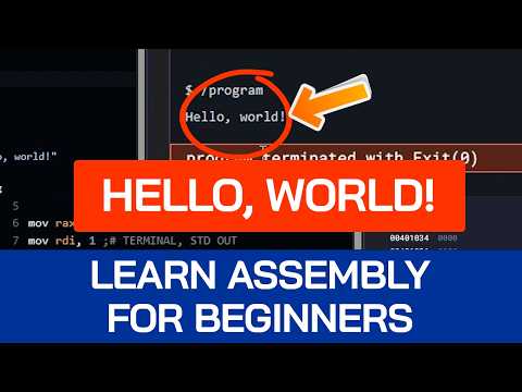 Learn 'Hello World' in Assembly | Tutorial for Beginners | x86-64 Assembly Course