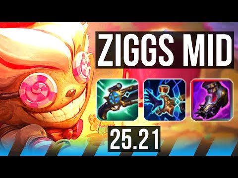 ZIGGS vs YONE (MID) | 7k comeback, 75k DMG, 8/5/17 | KR Master | 25.21