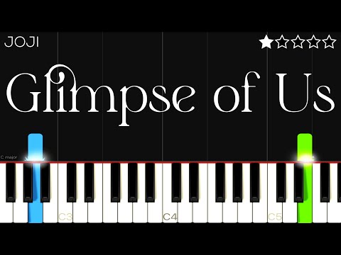 Joji - Glimpse of Us | EASY Piano Tutorial
