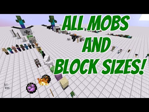 All Entities and Block Sizes! Minecraft