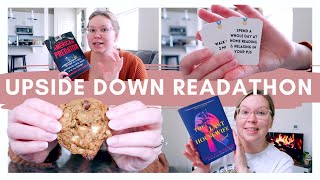 💫 UPSIDE DOWN READATHON VLOG | i read 3 books, baked cookies, & worked alot 💫
