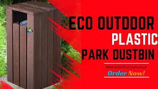 ♻️ Eco Recycled Plastic Park Dustbin | GreenFurniture