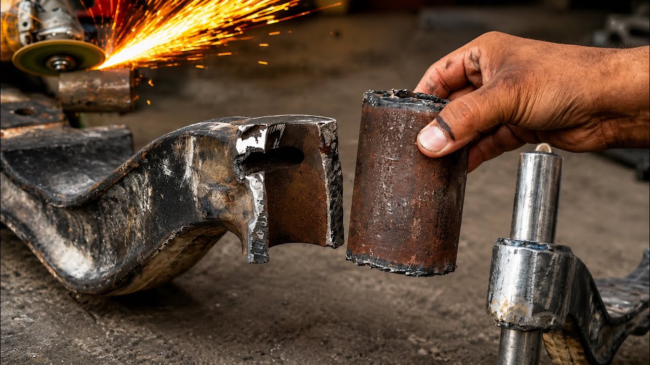 This Heavy Vehicle Front Axle Was Completely Destroyed… We Rebuilt It! 🔥