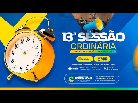 13ª Sessão Ordinária do Segundo Período Legislativo Câmara Municipal de Vereadores de Terra Nova