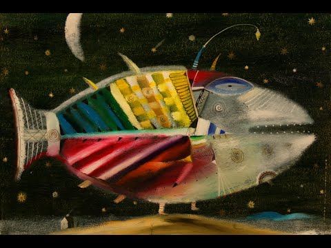 Saint Sidor speaks to a fish