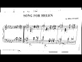 BILL EVANS - song for Helen (jazz piano solo transcription)