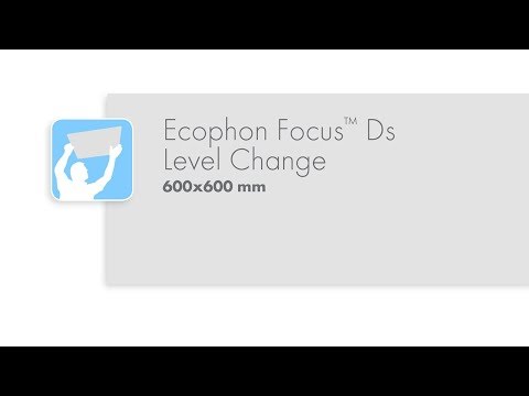 Ecophon Focus™ Ds Level Change 600x600 montavimas