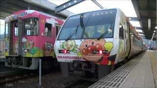 preview picture of video '土佐くろしお鉄道 アンパンマン列車 オレンジ 宿毛駅出発 2012.8'