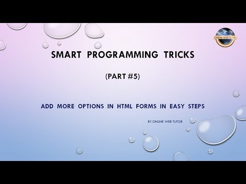 Learn Smart Programming Tricks for beginners Part 5 Add More options ...