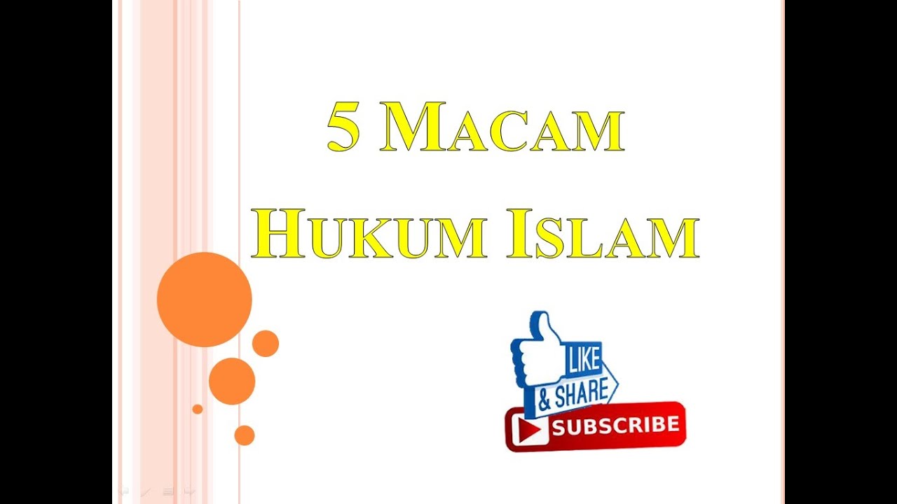 Macam Hukum Islam dan Pengertiannya